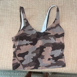 Lululemon align brown camo v-neck tank - size 2
